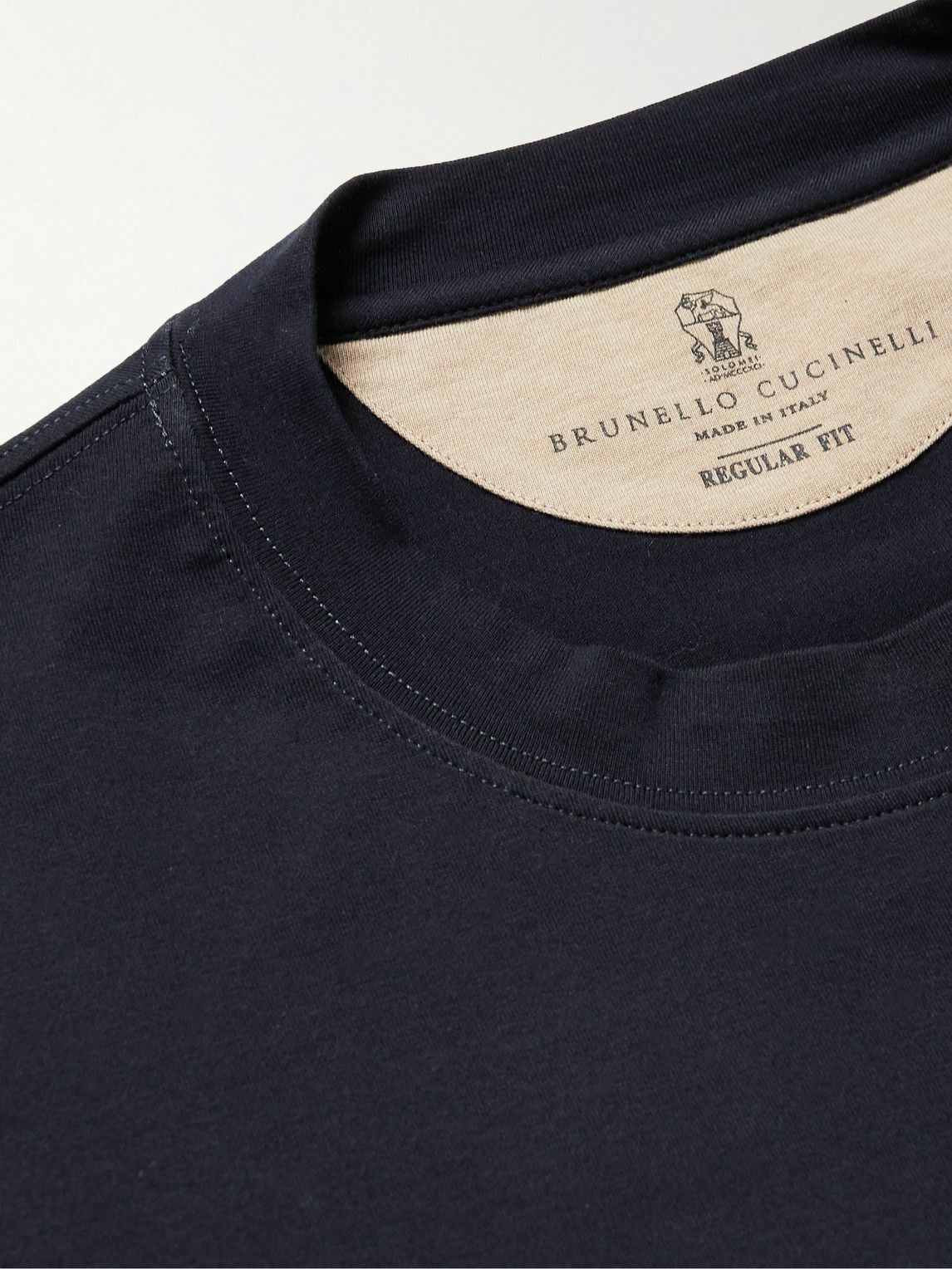Brunello Cucinelli Orange Cotton T-Shirt