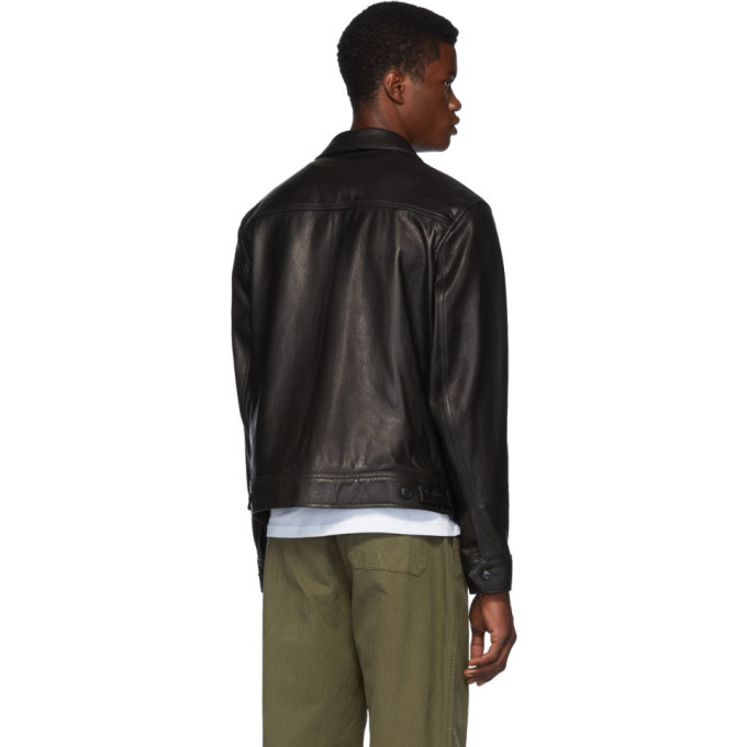 Schott Black Waxy Cowhide Delivery Jacket Schott