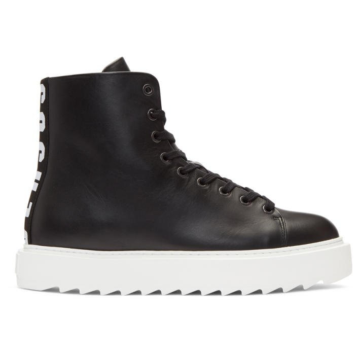 Versus Black Platform High-Top Sneakers Versus