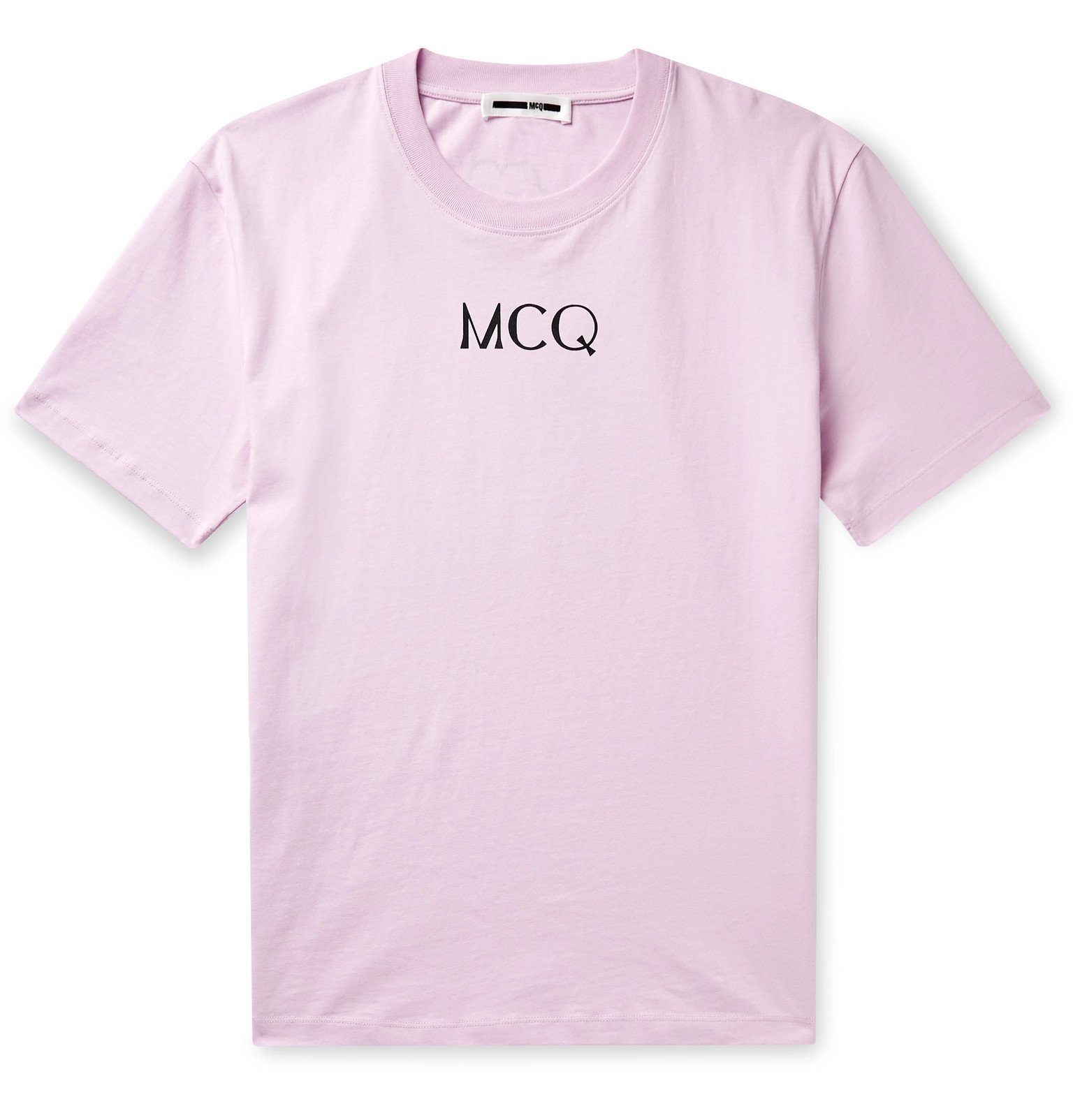 McQ Alexander McQueen - Printed Cotton-Jersey T-Shirt - Pink McQ 