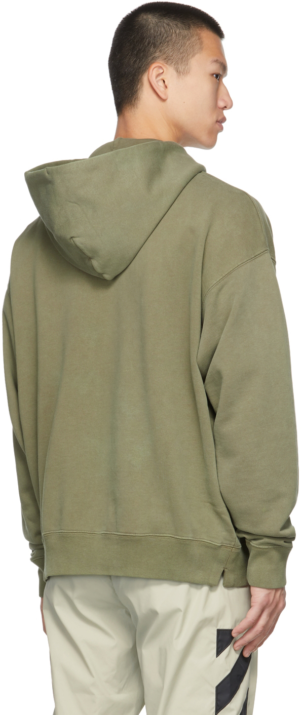 olive green off white hoodie