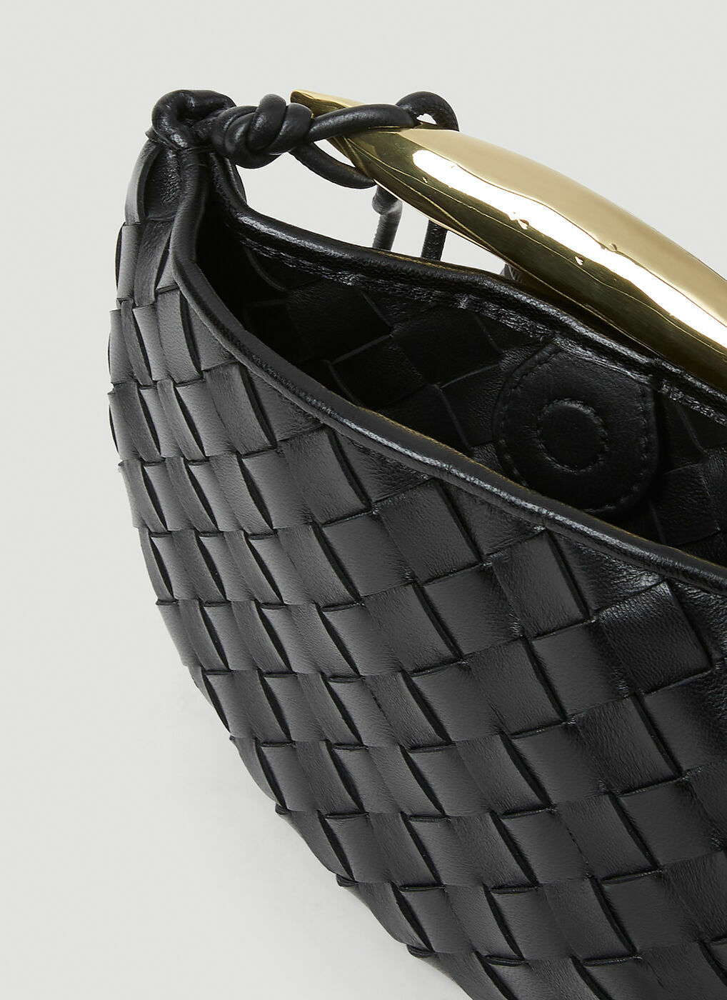 Bottega Veneta - Sardine Shoulder Bag in Black Bottega Veneta