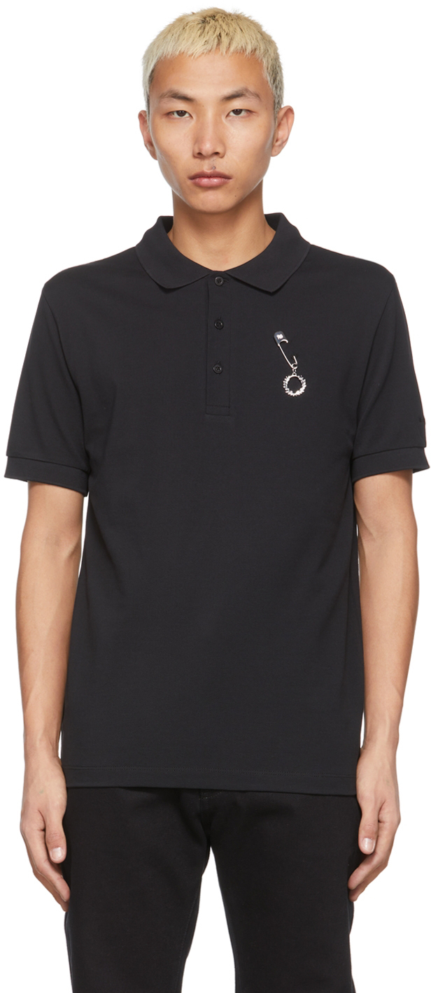 Raf Simons Black Fred Perry Edition Pin Polo Raf Simons