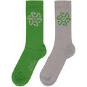 Rassvet Grey and Green Jacquard Rassvet Socks