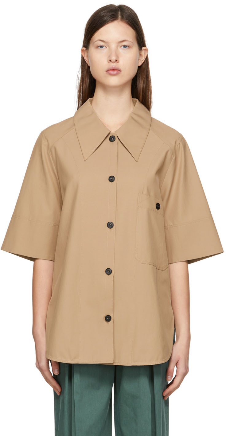 LOW CLASSIC Brown Rayon Shirt Low Classic