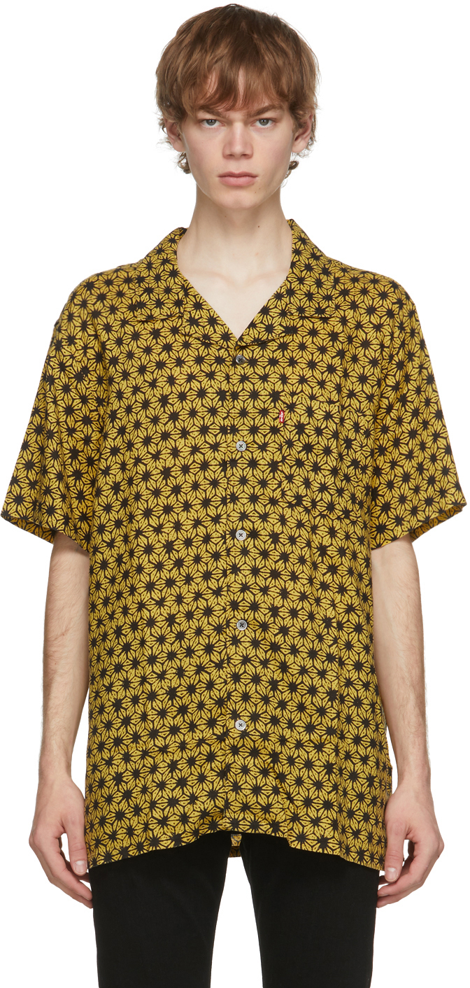 Levi's Yellow & Black Star Fruit Cubano Short Sleeve Shirt Levis