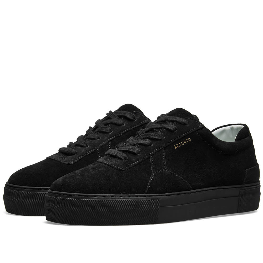 platform sneaker black suede leather