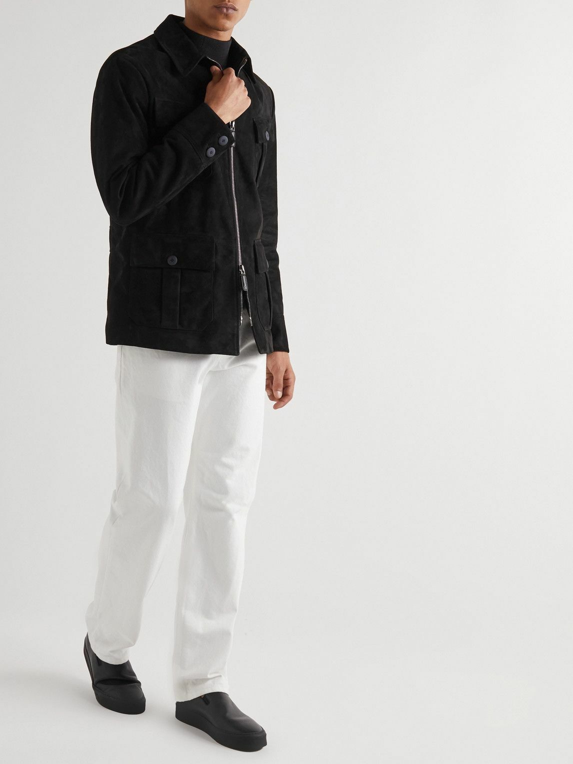 Giorgio Armani - Suede Field Jacket - Black Giorgio Armani