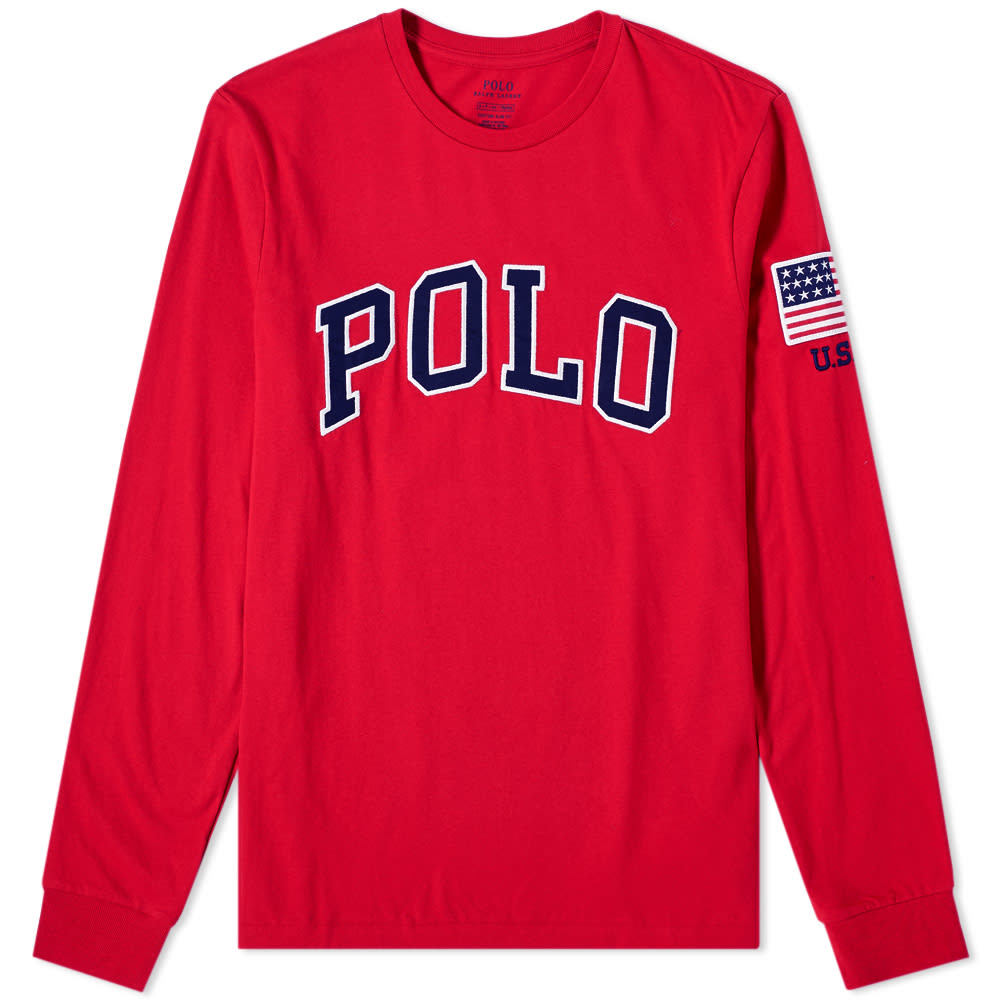Polo Ralph Lauren Long Sleeve USA Logo Tee Polo Ralph Lauren