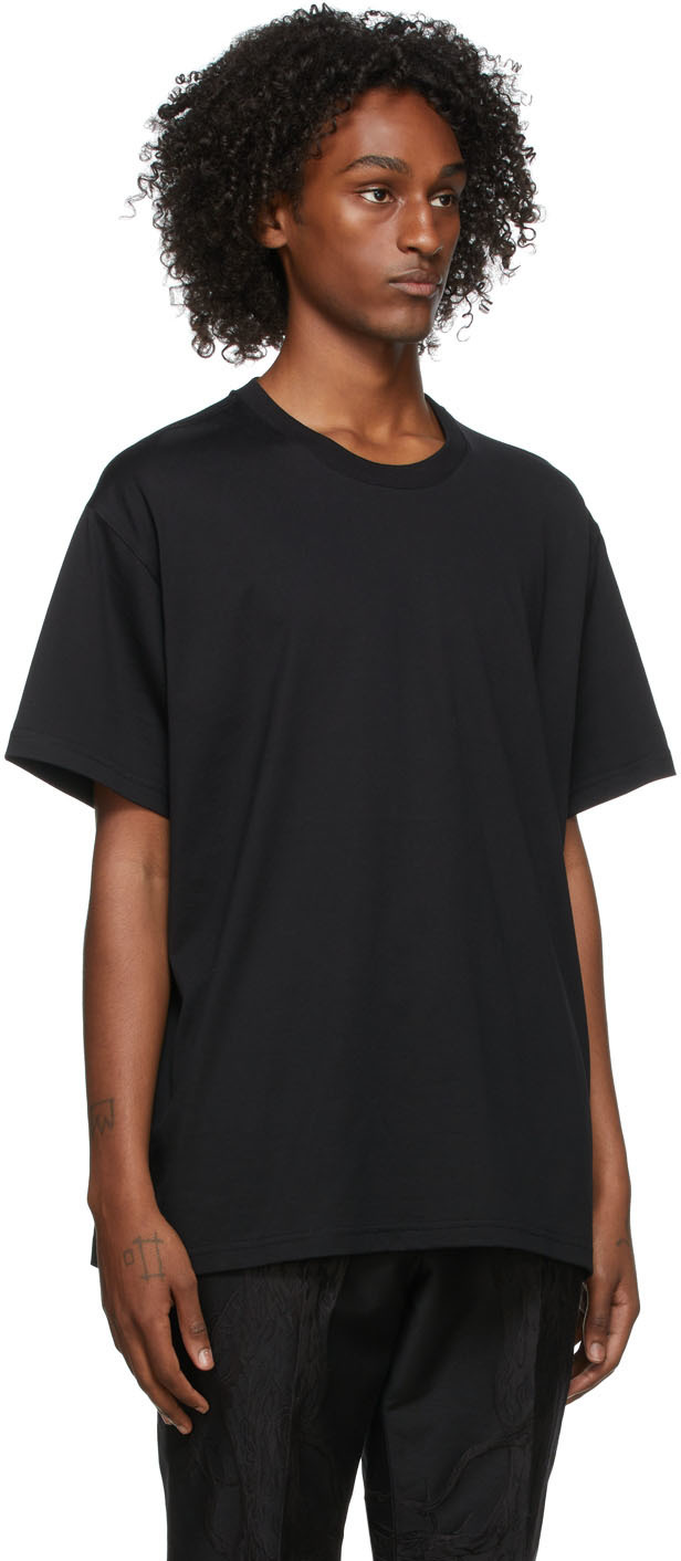 Burberry Black Oversized Location Print T-Shirt Burberry