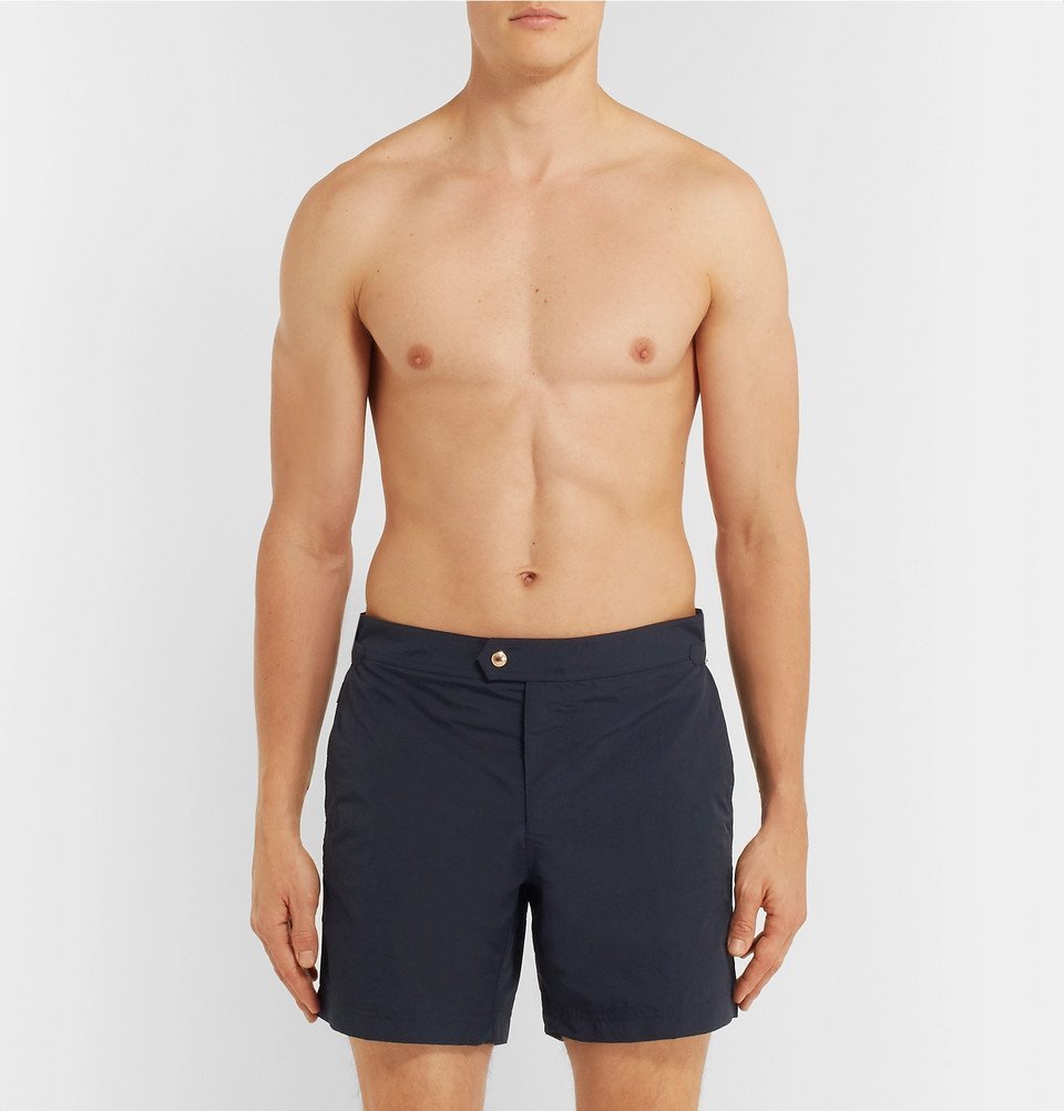 TOM FORD - Slim-Fit Mid-Length Swim Shorts - Men - Navy TOM FORD