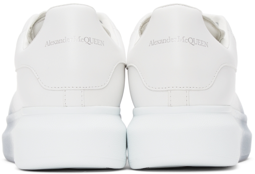 Alexander McQueen White & Grey Felted Oversized Sneakers Alexander McQueen