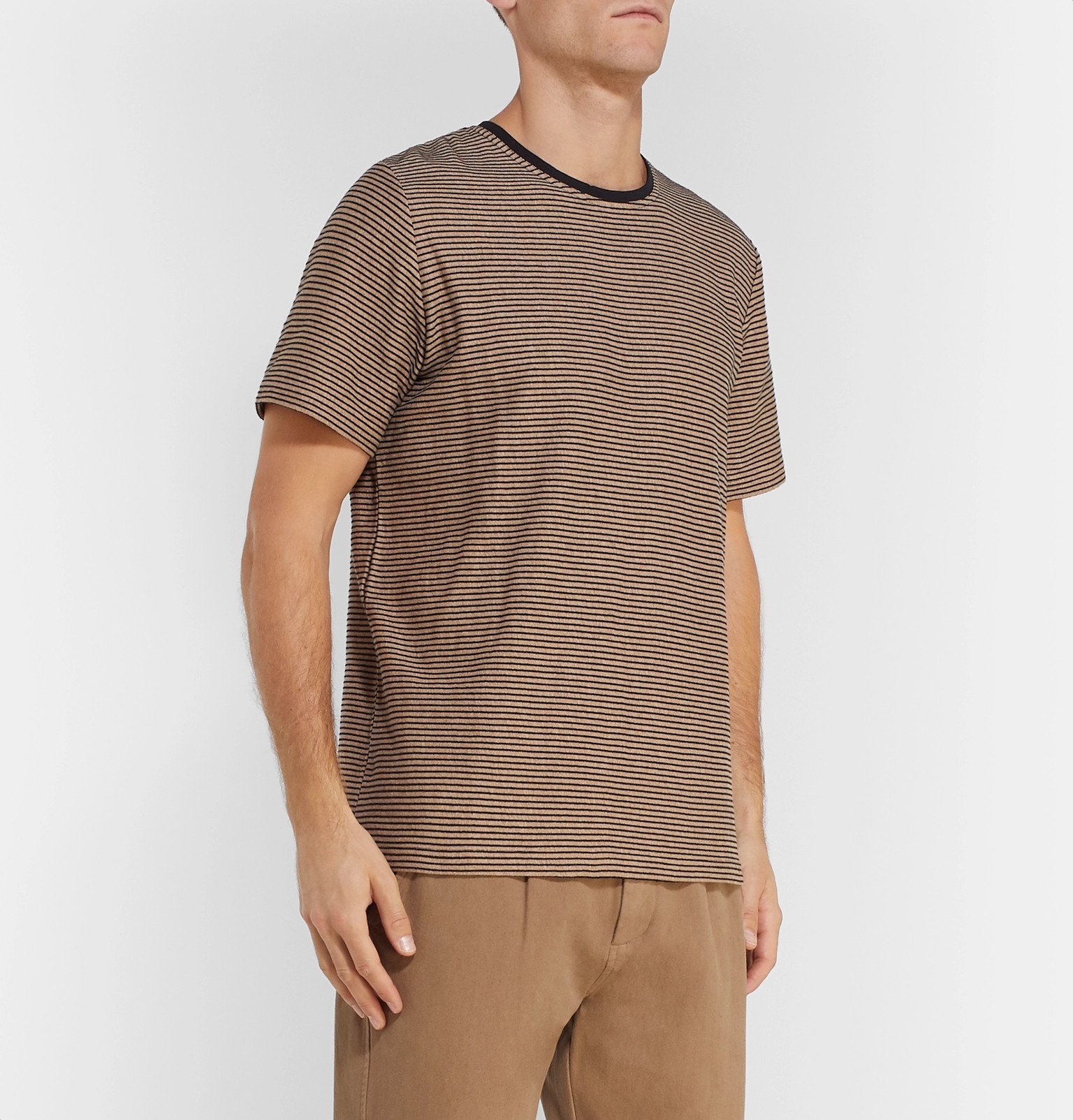 Oliver Spencer - Striped Cotton-Jersey T-Shirt - Neutrals