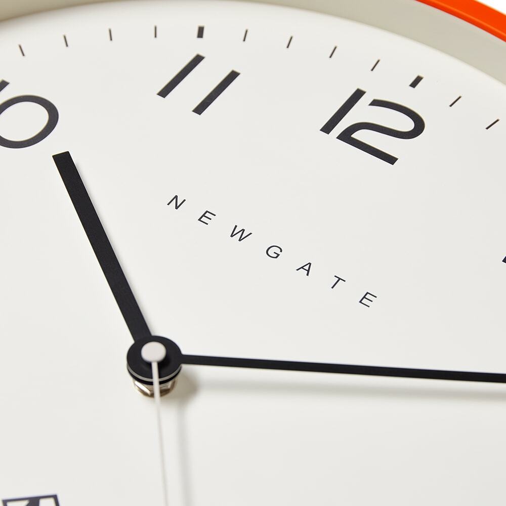 Newgate Clocks Echo Number Three Wall Clock in Orange Newgate Clocks
