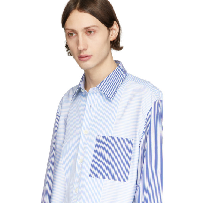 burberry blue striped shirt