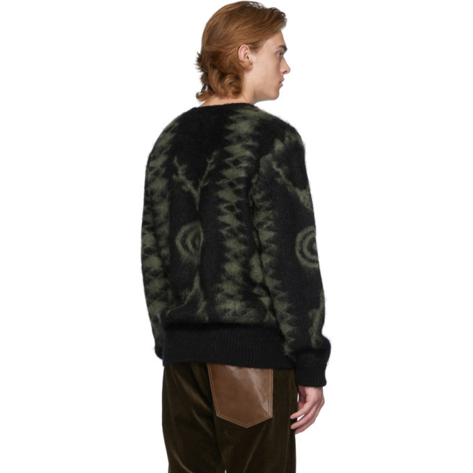 South2 West8 Black Mohair Loose Fit Sweater South2 West8