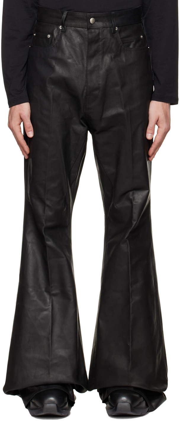 Rick Owens Black Bolan Leather Pants