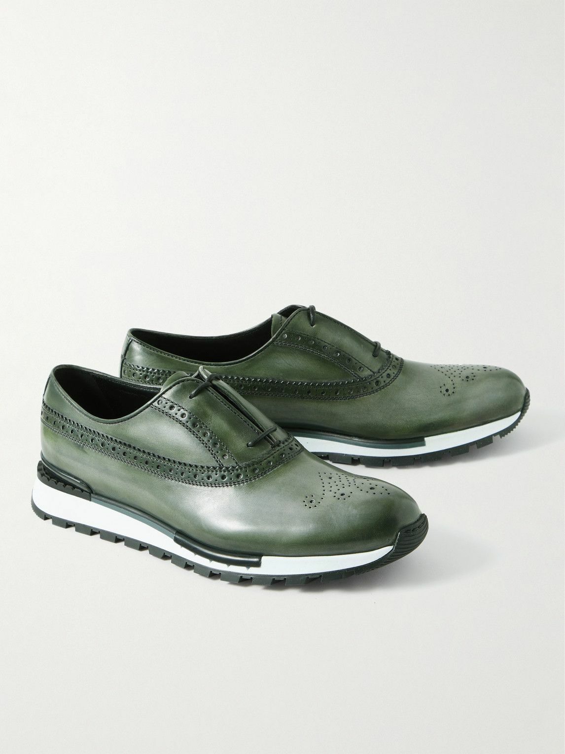 Berluti - Fast Track Venezia Leather Sneakers - Green Berluti