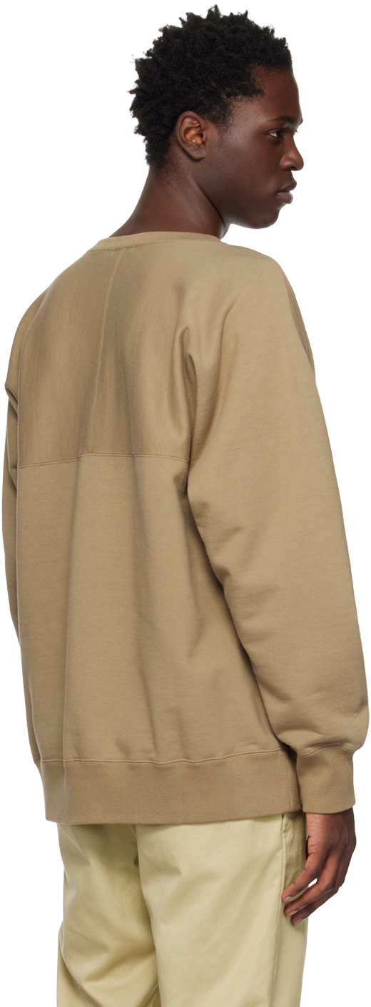 Nanamica Taupe Crewneck Sweatshirt Nanamica