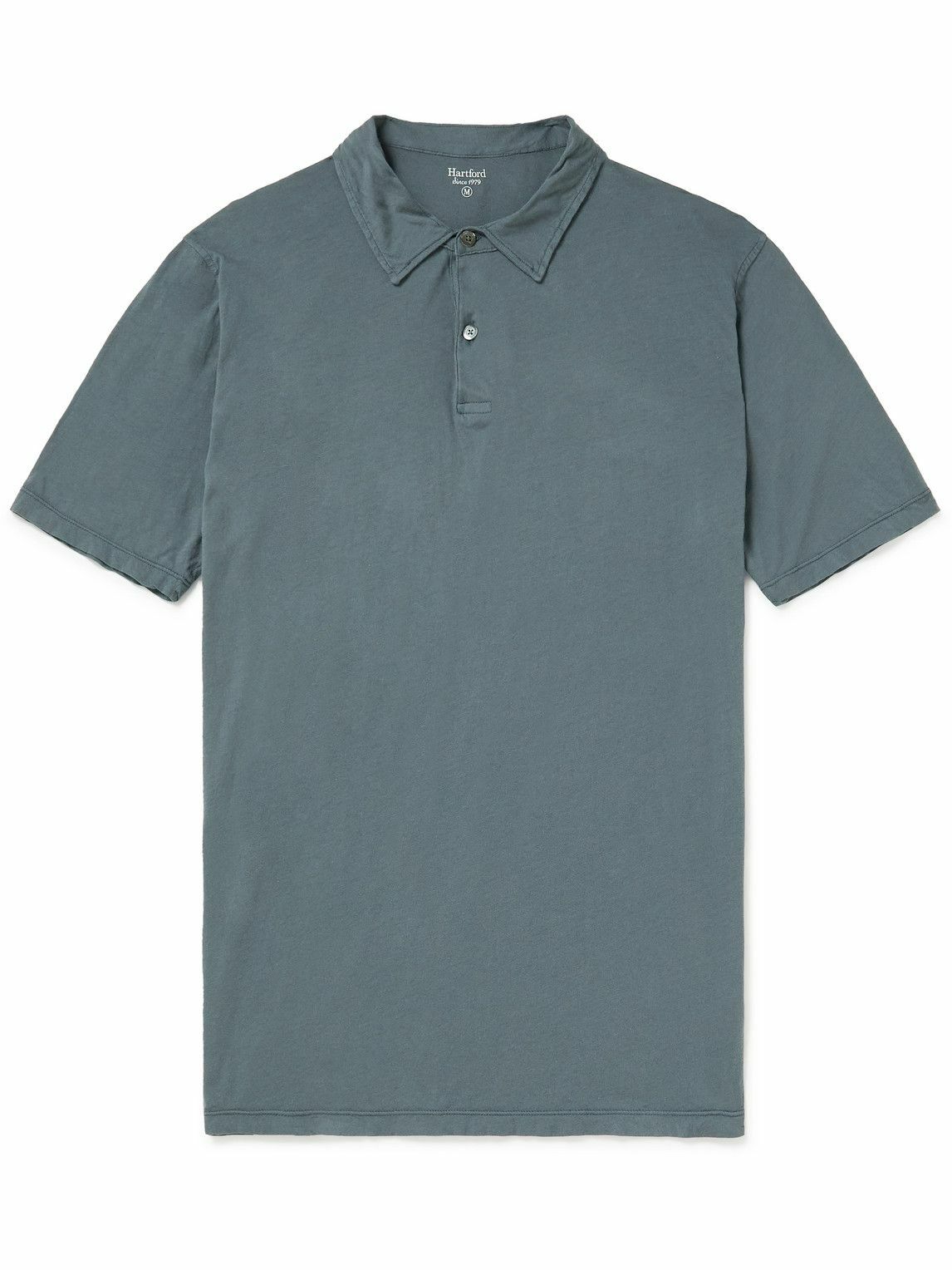 Hartford - Slim-Fit Cotton-Jersey Polo Shirt - Blue Hartford