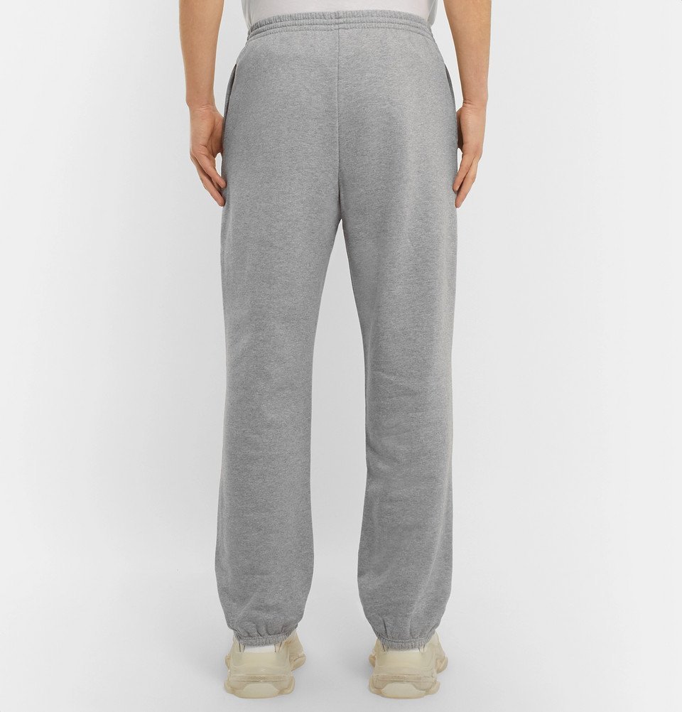 Balenciaga - Logo-Print Mélange Loopback Cotton-Jersey Sweatpants - Men ...