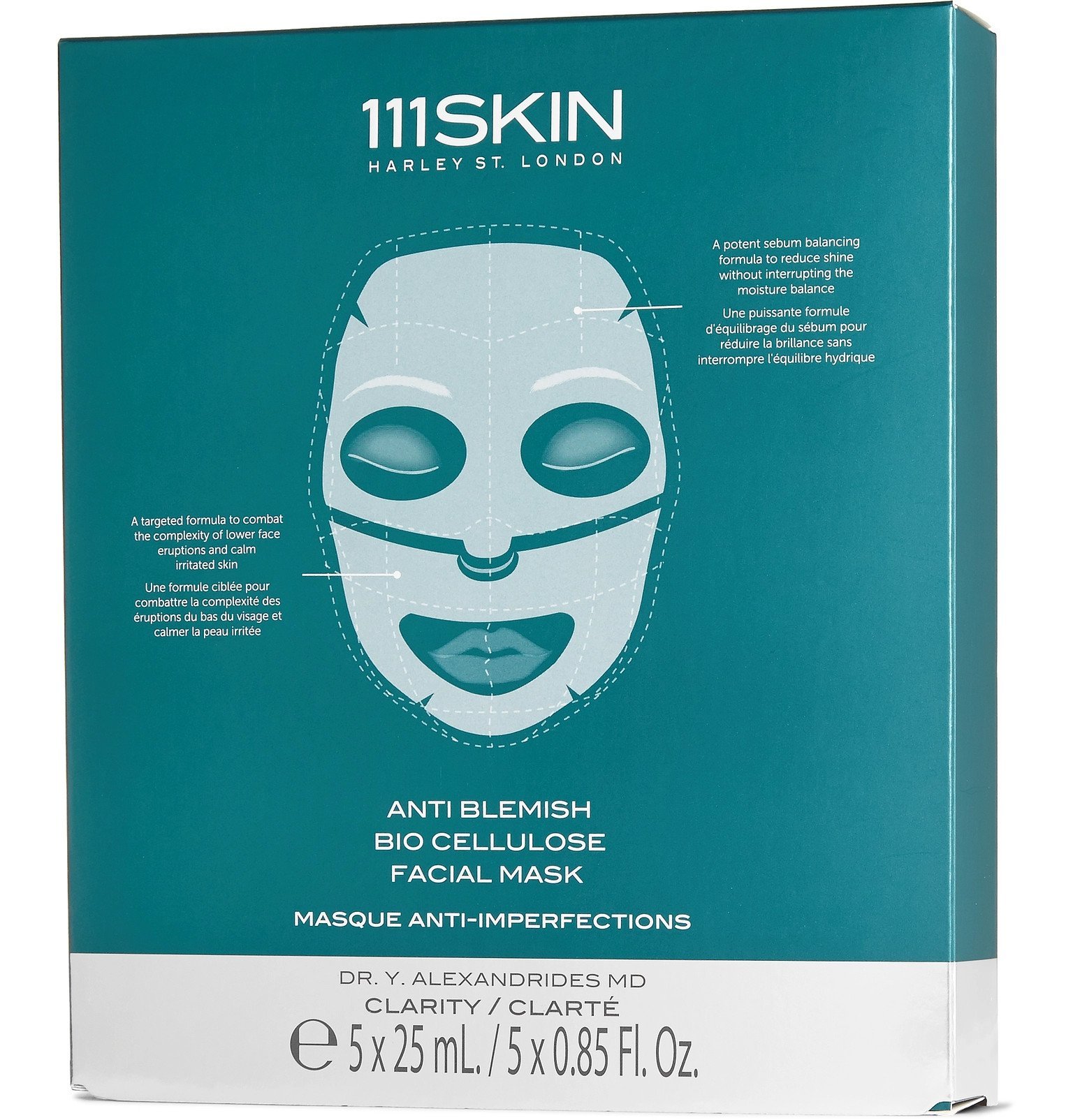 111SKIN - Anti Blemish Bio Cellulose Facial Mask x 5 - Colorless 111SKIN