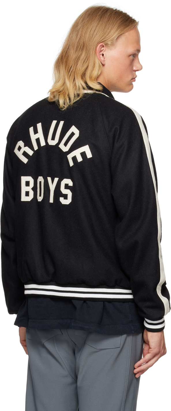 Rhude Boys Signature Bomber - Black