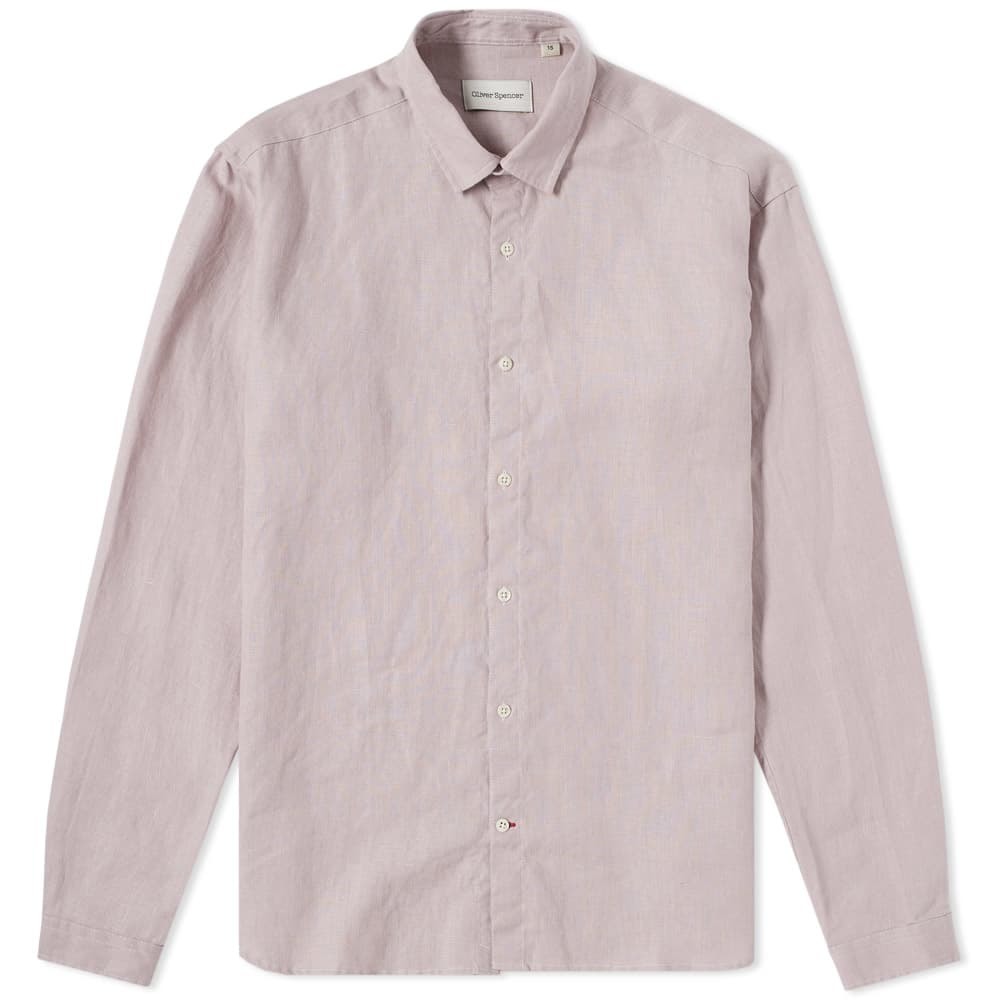 Oliver Spencer Clerkenwell Linen Shirt Pink