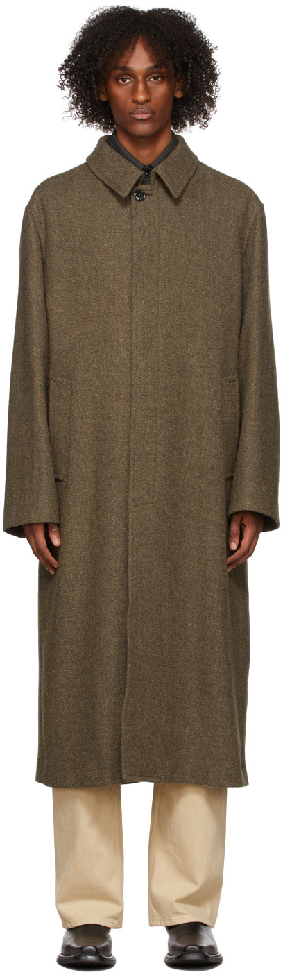 Lemaire Brown Straight Wool Coat Lemaire