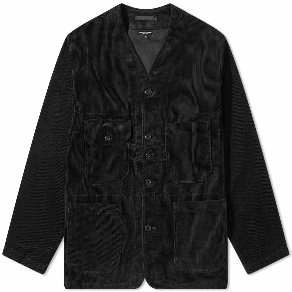 Engineered Garments Men's Cord Cardigan Jacket in Black Engineered Garments