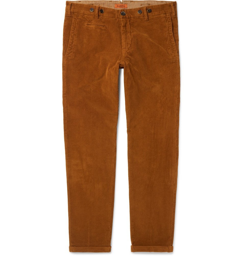 Barena - Tapered Stretch-Cotton Corduroy Trousers - Men - Brown Barena