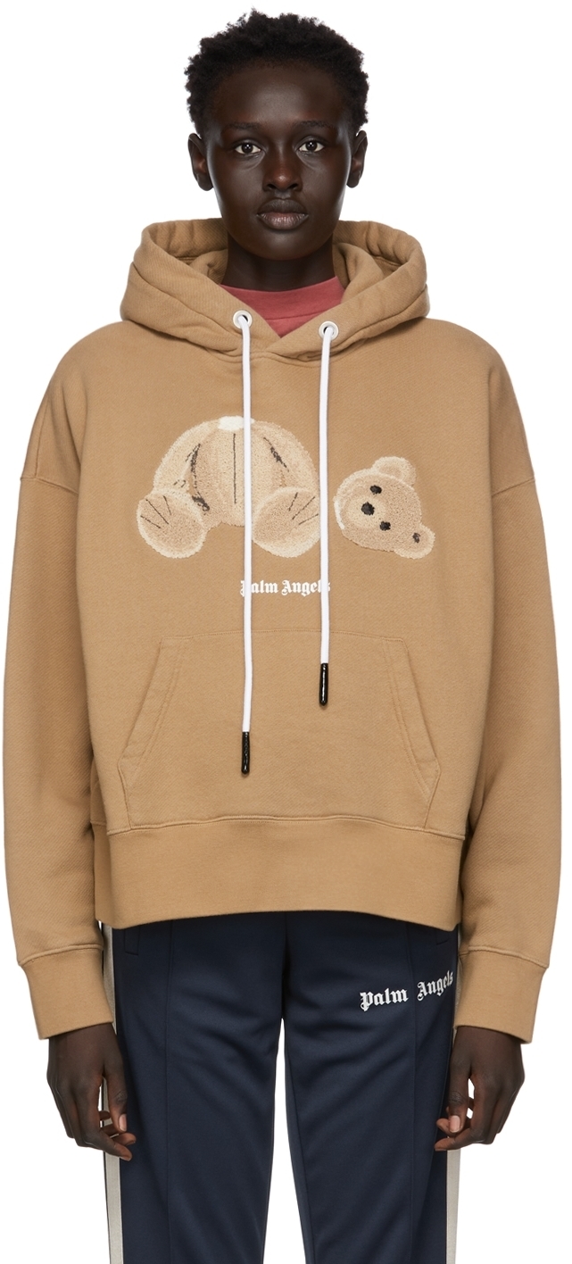 Palm Angels Brown Bear Hoodie Palm Angels
