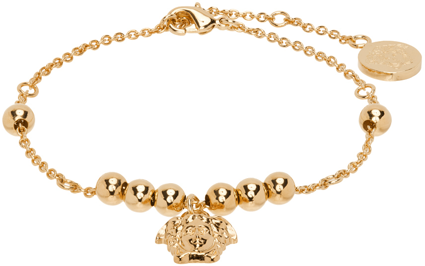 Versace Gold Medusa Charm Anklet Versace