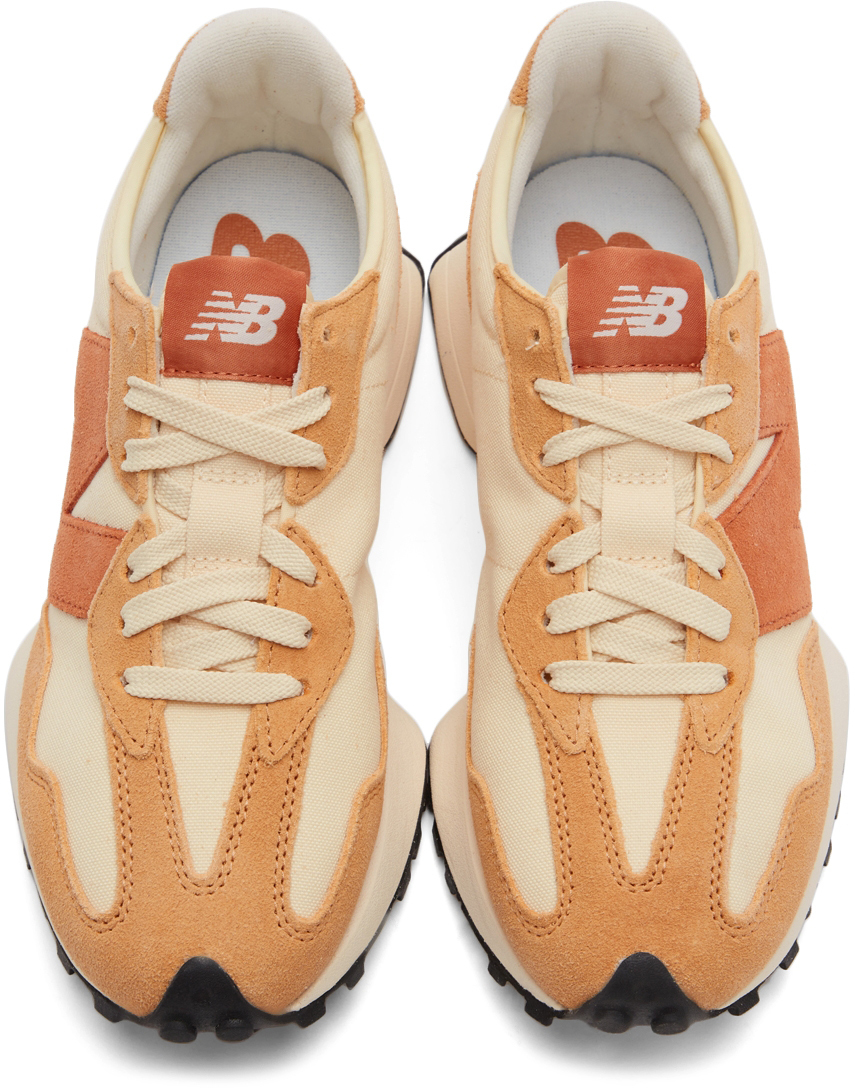 New Balance Beige & Tan 327 Sneakers