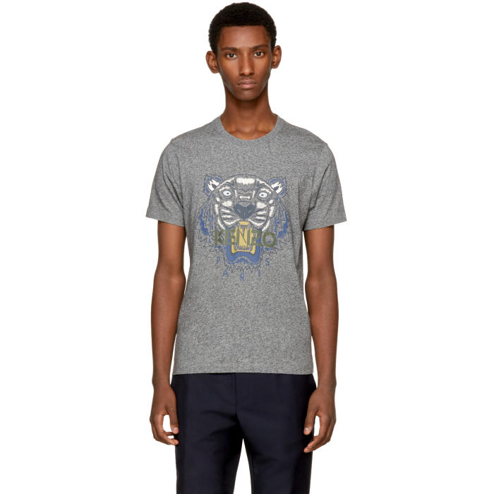 kenzo grey tiger t shirt
