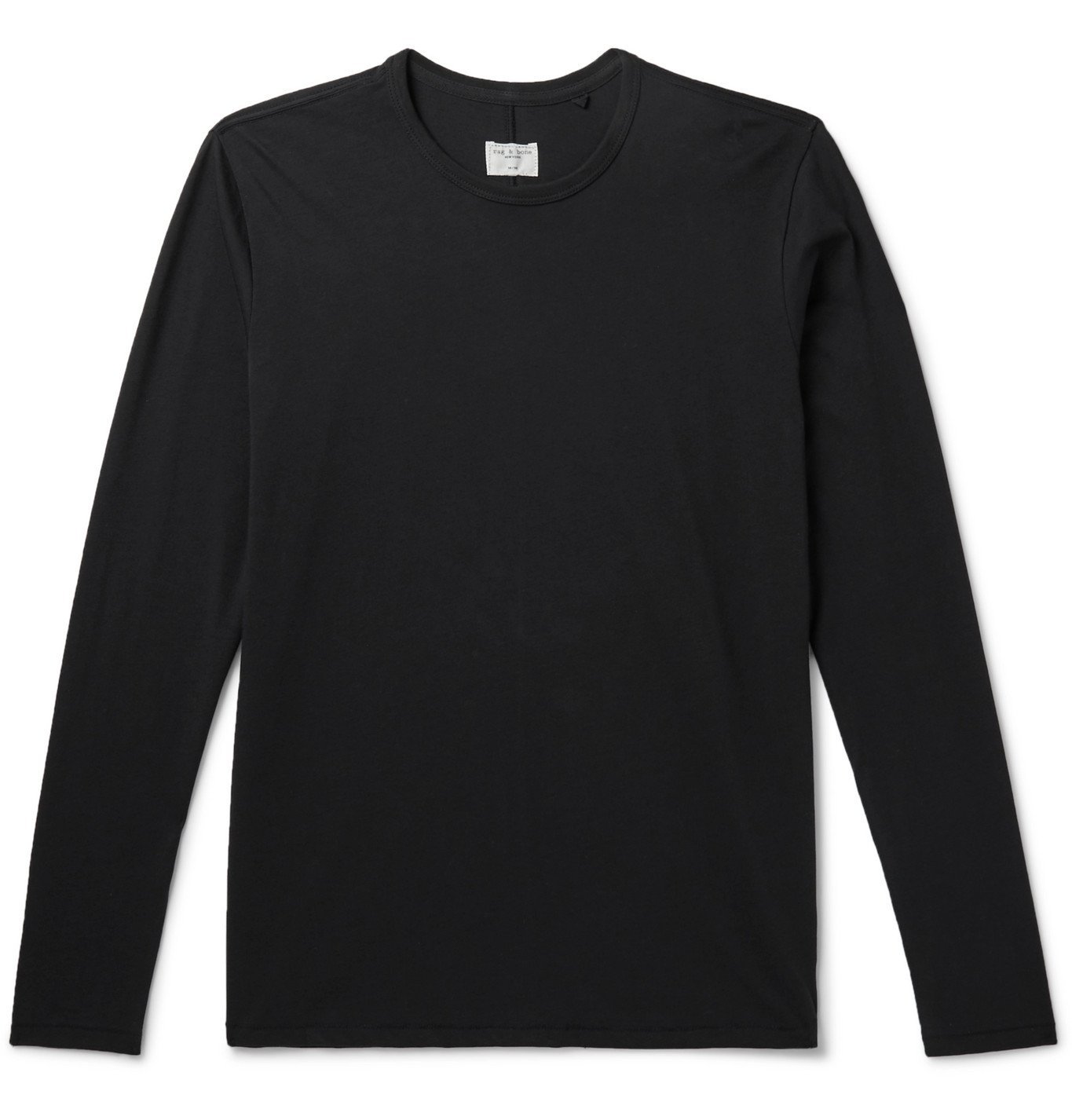 rag & bone - Organic Cotton-Jersey T-Shirt - Black Rag and Bone