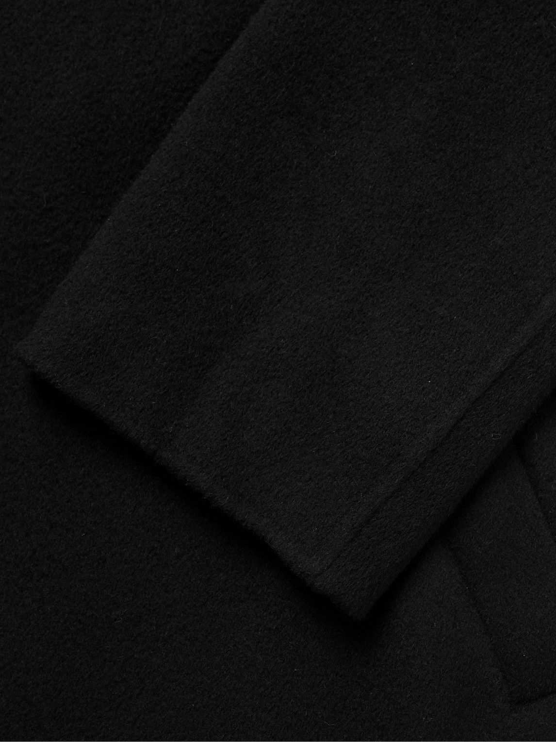 Nanushka Joren Belted WoolBlend Felt Coat Black Nanushka