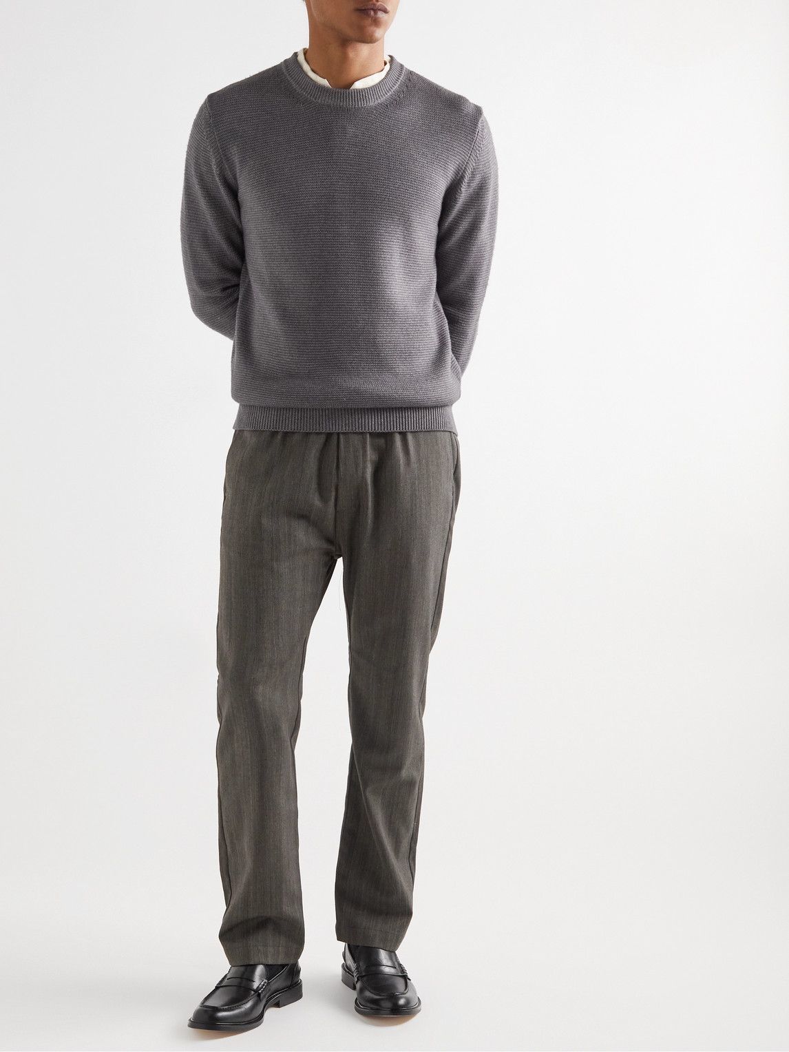Barena - Tosador Straight-Leg Tech-Wool Trousers - Gray Barena