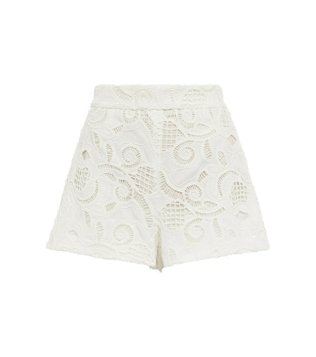 Dorothee Schumacher - Generous Gaze lace high-rise cotton shorts ...