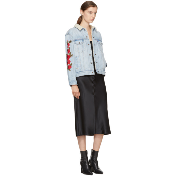 Levis Indigo Embroidered Denim Ex 