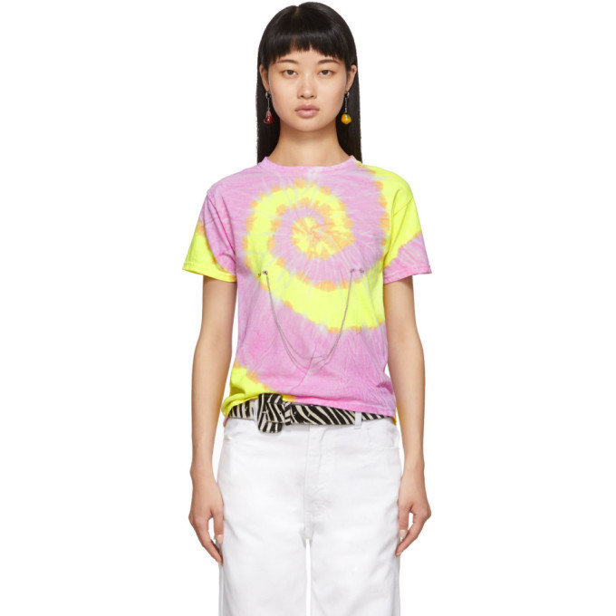 Yellow Tie-Dye Pierced Chain 
