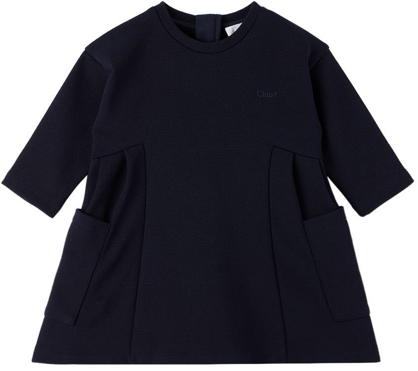 Chloé Baby Navy Pleated Dress