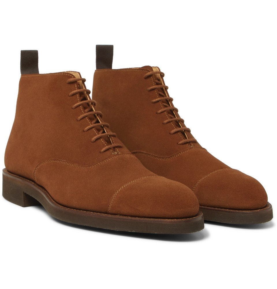 William Cap-Toe Suede Boots 