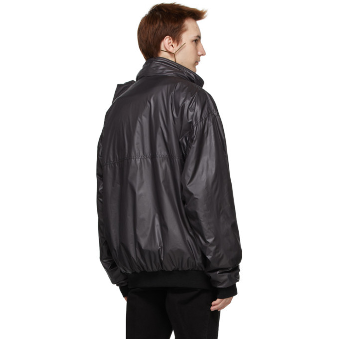 Y/Project Black Clipped Shoulder Windbreaker Jacket Y/Project