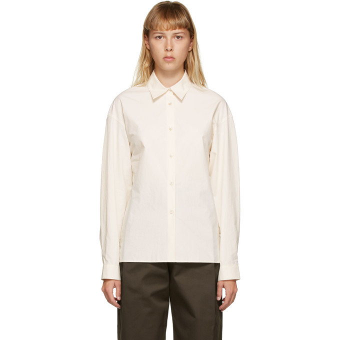 AMOMENTO Off-White Drop Shoulder Shirt AMOMENTO