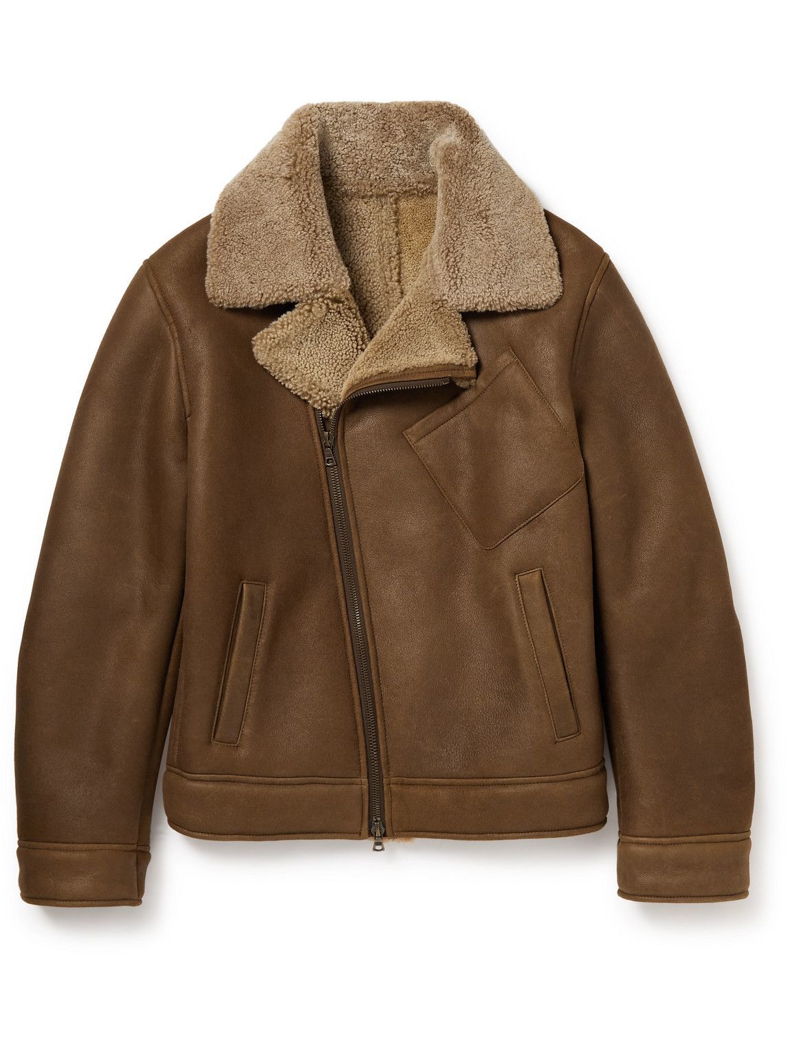 Kingsman - Shearling Flight Jacket - Brown Kingsman