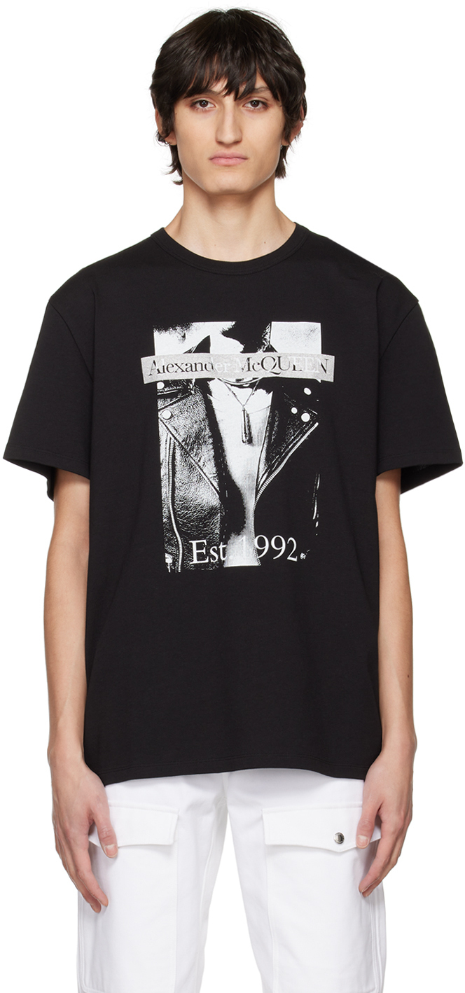 Alexander McQueen Black Printed T-Shirt Alexander McQueen