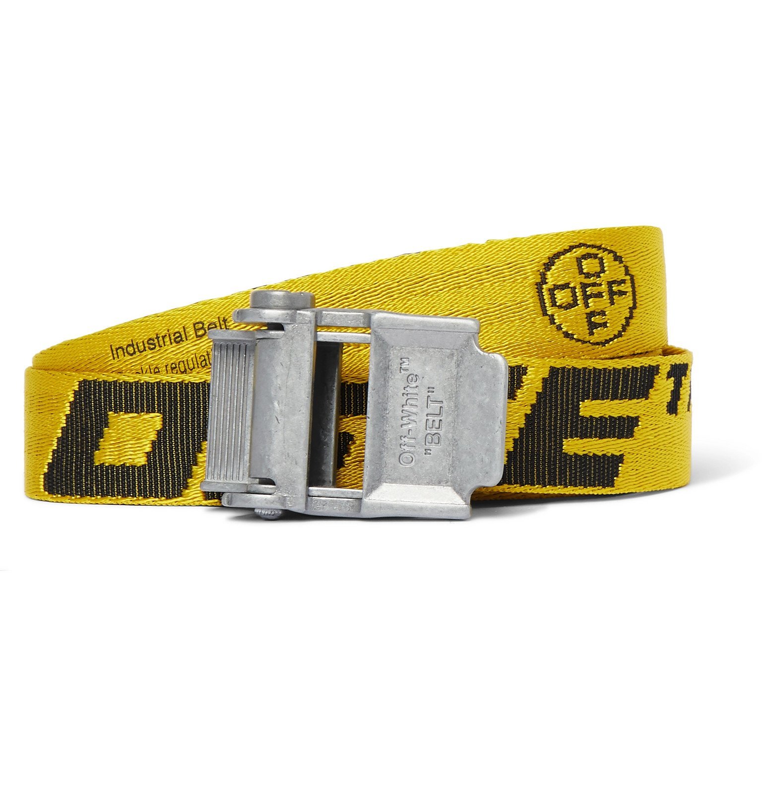 Off-White - 2.5cm Yellow 2.0 Industrial Logo-Jacquard Webbing Belt ...