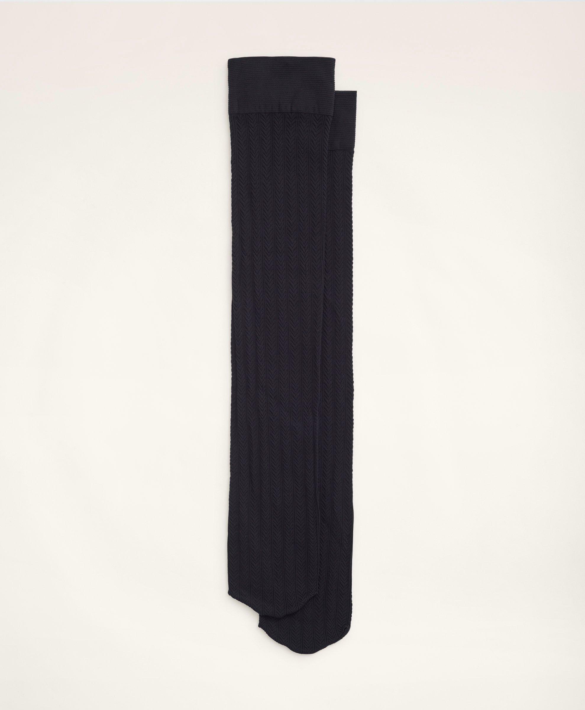 Brooks Brothers Women's Herringbone Socks | Black