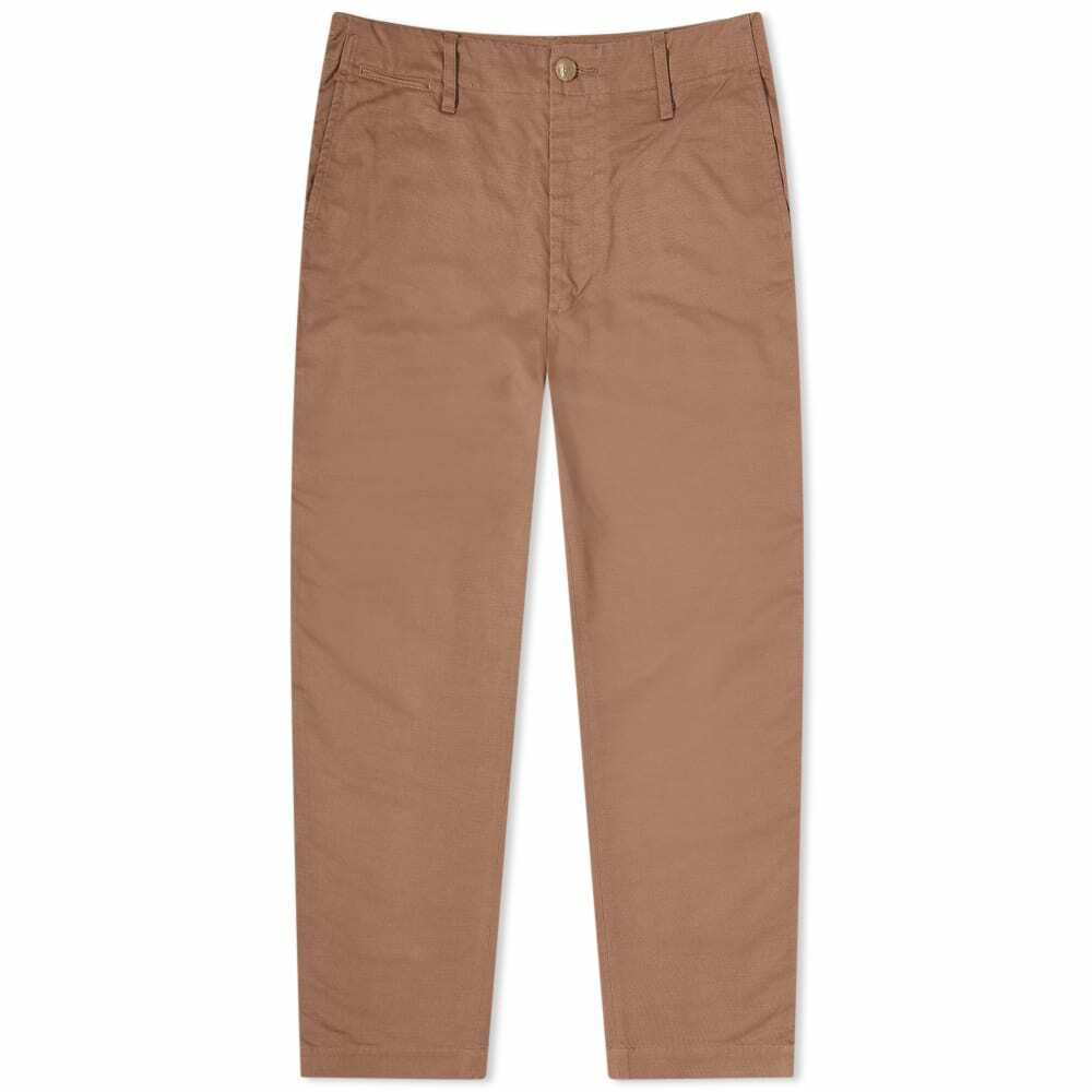 Auralee Men's Buggy Wide Pants in Light Brown Auralee